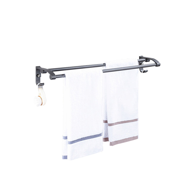 Skorter | Matt gray bathroom accessory set bathroom shelf/towel holder & paper holder included