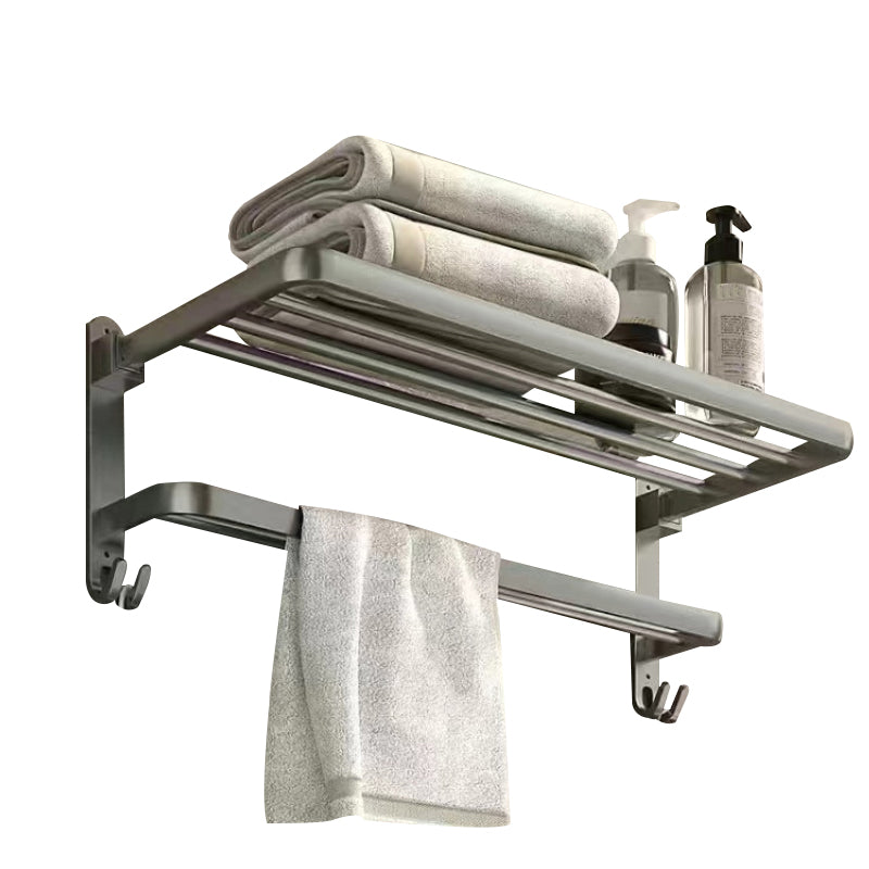 Skorter | Matt gray bathroom accessory set bathroom shelf/towel holder & paper holder included
