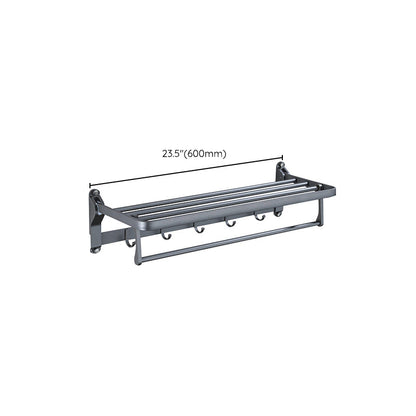 Skorter | Matt gray bathroom accessory set bathroom shelf/towel holder & paper holder included