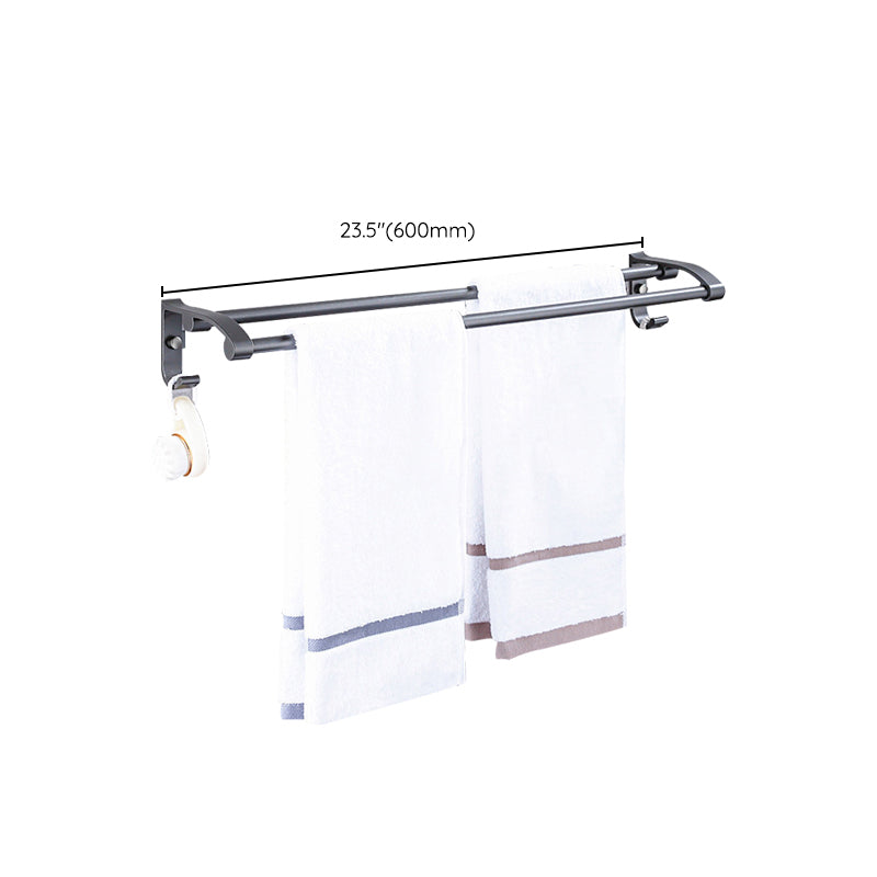 Skorter | Matt gray bathroom accessory set bathroom shelf/towel holder & paper holder included