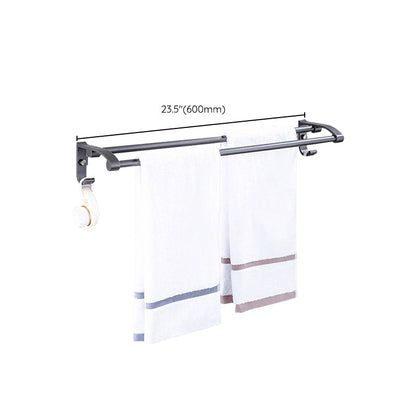 Skorter | Matt gray bathroom accessory set bathroom shelf/towel holder & paper holder included