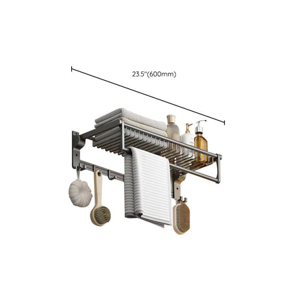 Skorter | Matt gray bathroom accessory set bathroom shelf/towel holder & paper holder included
