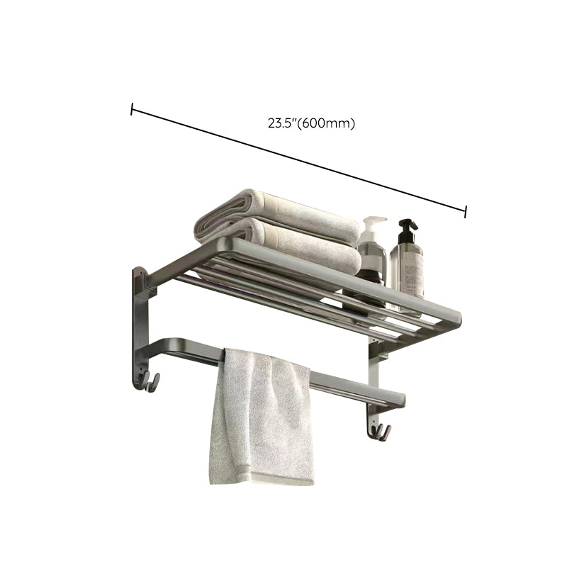 Skorter | Matt gray bathroom accessory set bathroom shelf/towel holder & paper holder included