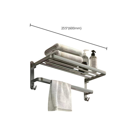 Skorter | Matt gray bathroom accessory set bathroom shelf/towel holder & paper holder included
