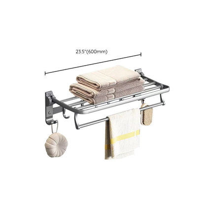 Skorter | Matt gray bathroom accessory set bathroom shelf/towel holder & paper holder included