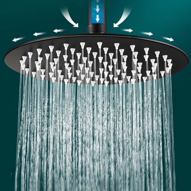 Skorter | Black round fixed shower head Modern design wall-mounted shower head