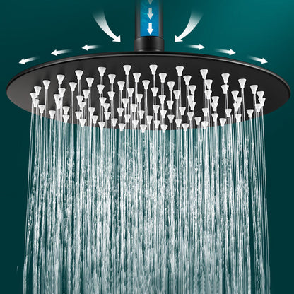 Skorter | Black round fixed shower head Modern design wall-mounted shower head