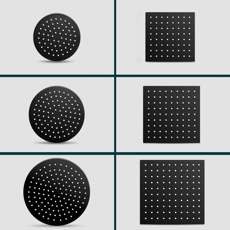 Skorter | Black round fixed shower head Modern design wall-mounted shower head