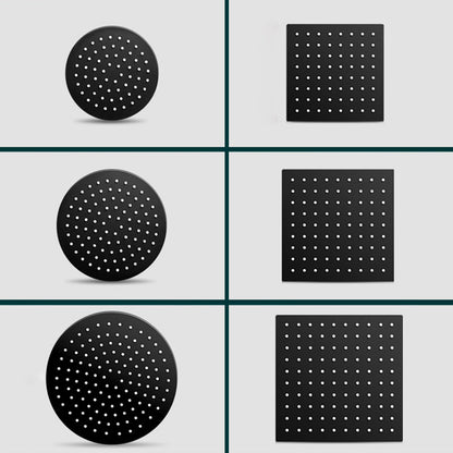 Skorter | Black round fixed shower head Modern design wall-mounted shower head