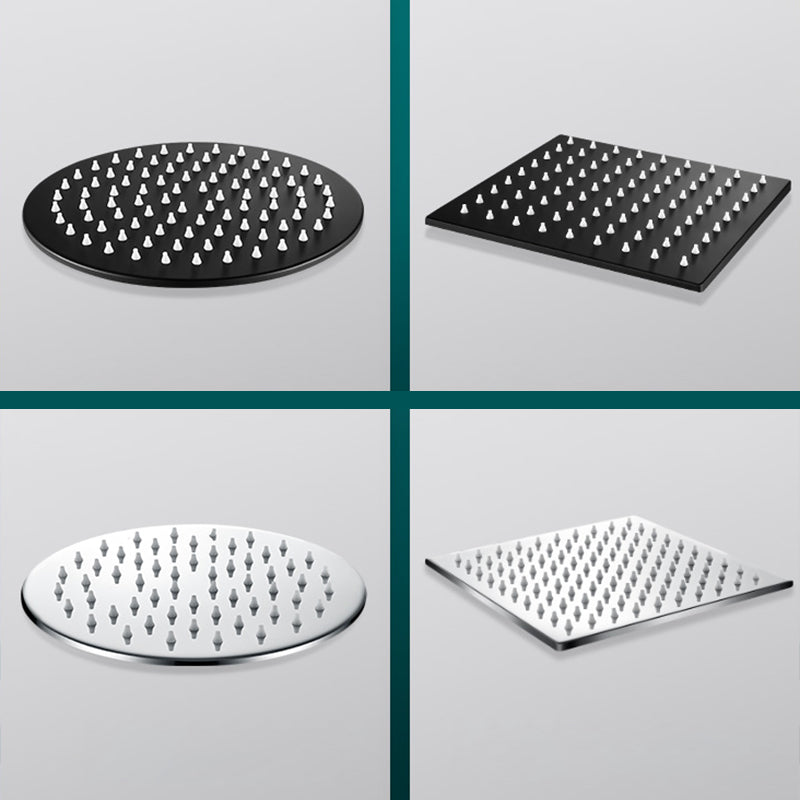 Skorter | Black round fixed shower head Modern design wall-mounted shower head