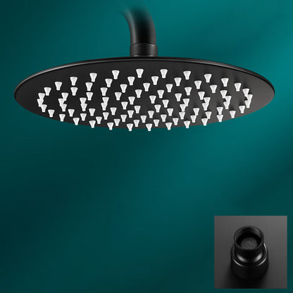 Skorter | Black round fixed shower head Modern design wall-mounted shower head
