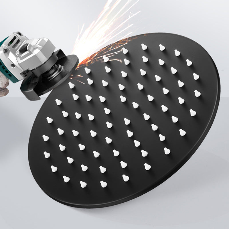 Skorter | Black round fixed shower head Modern design wall-mounted shower head