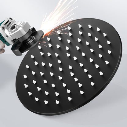 Skorter | Black round fixed shower head Modern design wall-mounted shower head