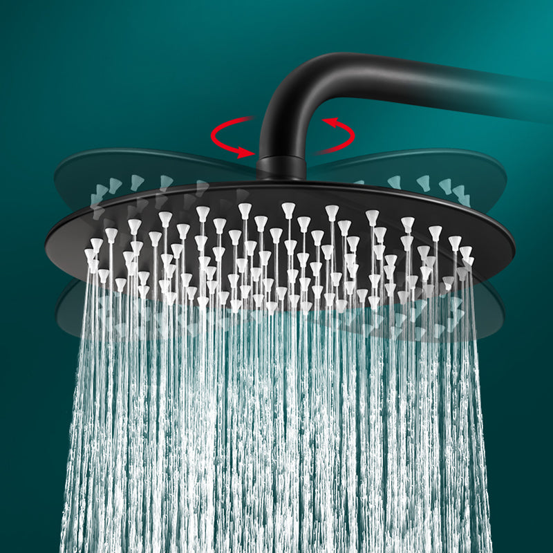 Skorter | Black round fixed shower head Modern design wall-mounted shower head