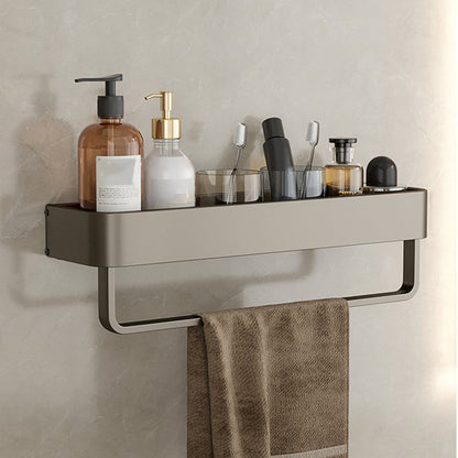 Skorter | Contemporary Aluminum Bathroom Accessory Set Grey Bath Shelf