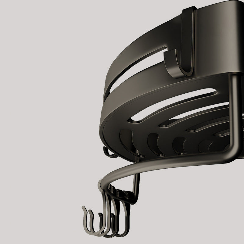 Skorter | Contemporary Aluminum Bathroom Accessory Set Gray Bath Shelf