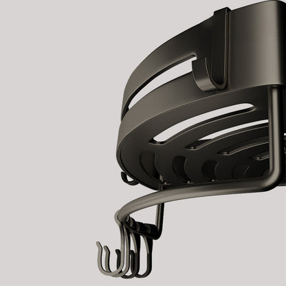 Skorter | Contemporary Aluminum Bathroom Accessory Set Grey Bath Shelf