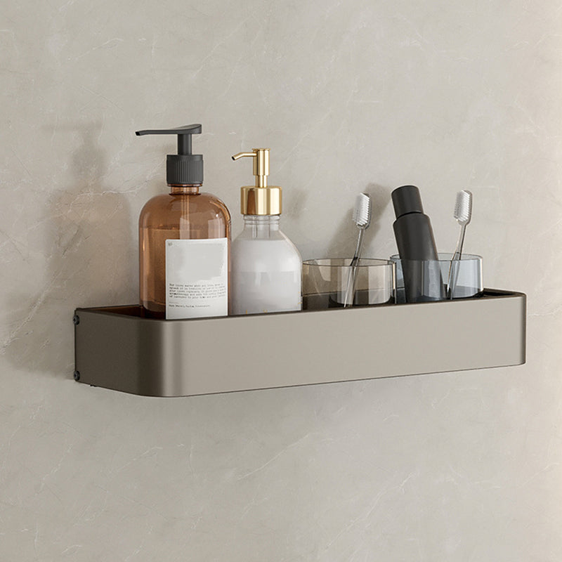 Skorter | Contemporary Aluminum Bathroom Accessories Set Gray Bath Shelf