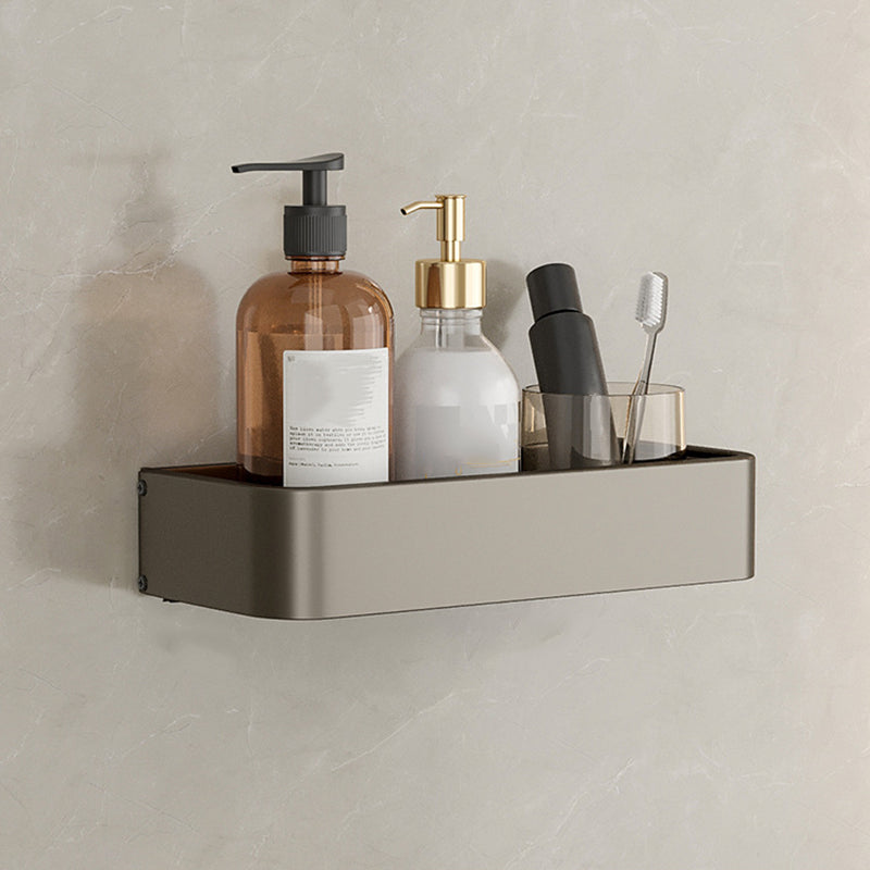 Skorter | Contemporary Aluminum Bathroom Accessory Set Gray Bath Shelf