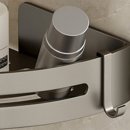 Skorter | Contemporary Aluminum Bathroom Accessory Set Gray Bath Shelf