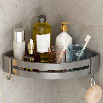 Skorter | Contemporary Aluminum Bathroom Accessory Set Grey Bath Shelf