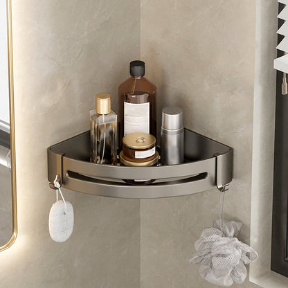 Skorter | Contemporary Aluminum Bathroom Accessory Set Gray Bath Shelf