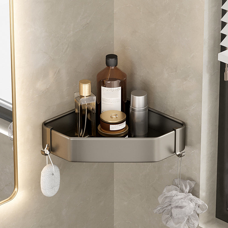 Skorter | Contemporary Aluminum Bathroom Accessory Set Gray Bath Shelf
