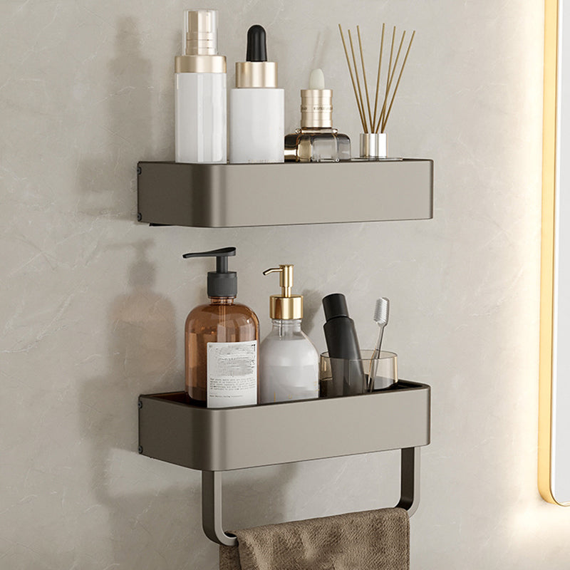 Skorter | Contemporary Aluminum Bathroom Accessory Set Gray Bath Shelf