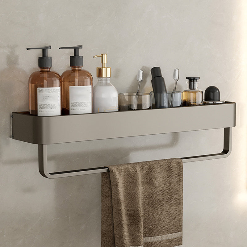 Skorter | Contemporary Aluminum Bathroom Accessories Set Gray Bath Shelf