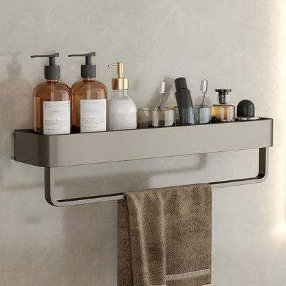 Skorter | Contemporary Aluminum Bathroom Accessory Set Gray Bath Shelf