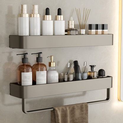 Skorter | Contemporary Aluminum Bathroom Accessory Set Grey Bath Shelf