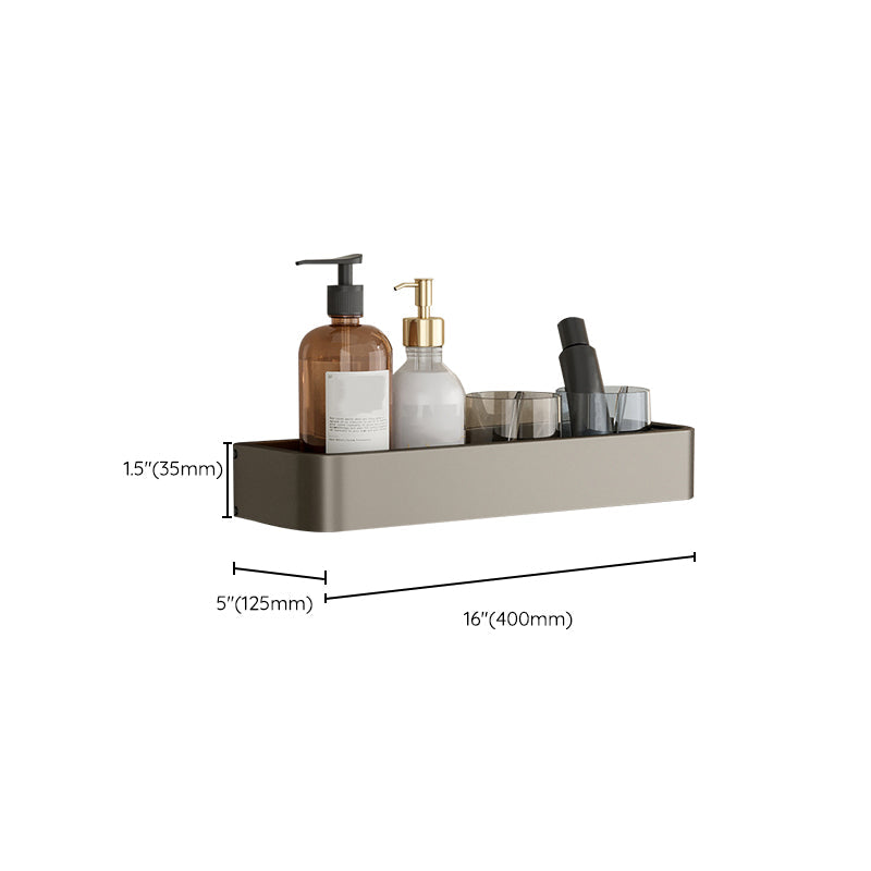 Skorter | Contemporary Aluminum Bathroom Accessory Set Gray Bath Shelf