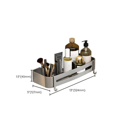 Skorter | Contemporary Aluminum Bathroom Accessory Set Grey Bath Shelf