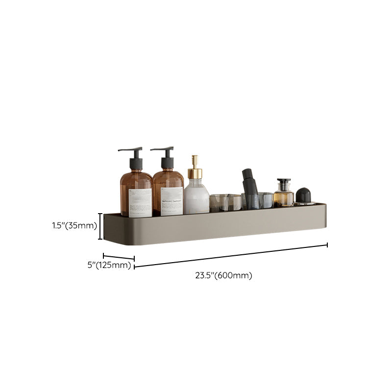Skorter | Contemporary Aluminum Bathroom Accessories Set Gray Bath Shelf