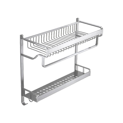 Skorter | Black / Silver Bathroom Accessories Aluminium Hardware Set Bathroom Shelf