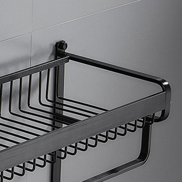 Skorter | Black / Silver Bathroom Accessories Aluminium Hardware Set Bathroom Shelf