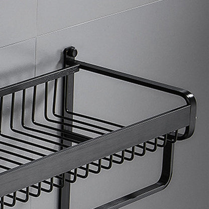 Skorter | Black / Silver Bathroom Accessories Aluminium Hardware Set Bathroom Shelf