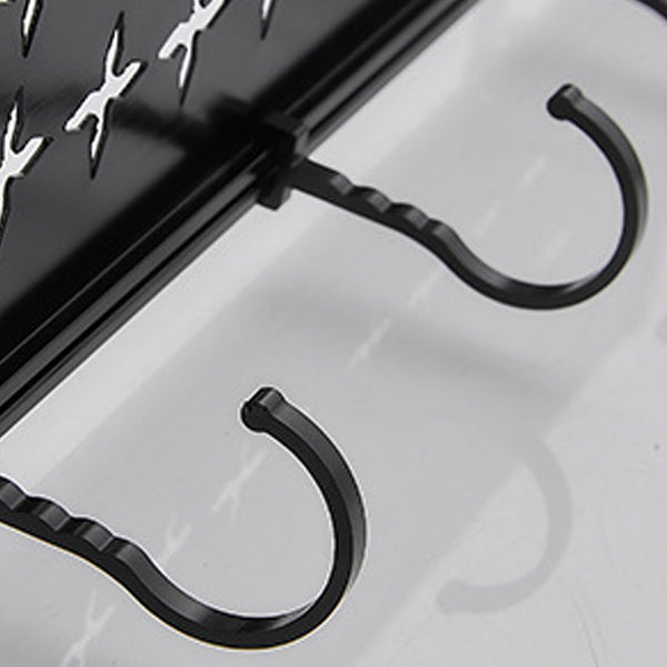 Skorter | Black / Silver Bathroom Accessories Aluminium Hardware Set Bathroom Shelf