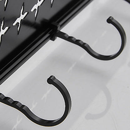 Skorter | Black / Silver Bathroom Accessories Aluminium Hardware Set Bathroom Shelf