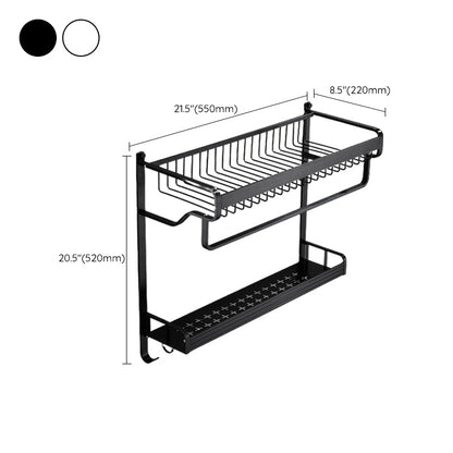 Skorter | Black / Silver Bathroom Accessories Aluminium Hardware Set Bathroom Shelf