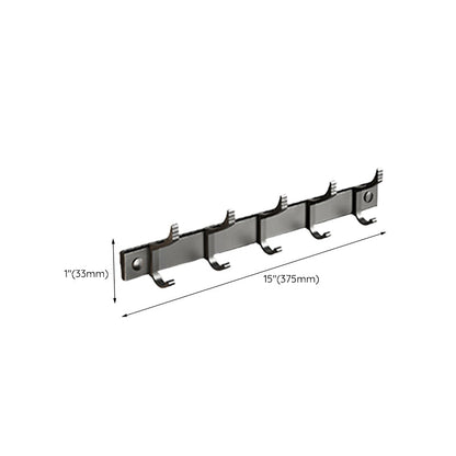 Skorter | Contemporary bathroom accessory set with black surface and bath shelf/towel bar