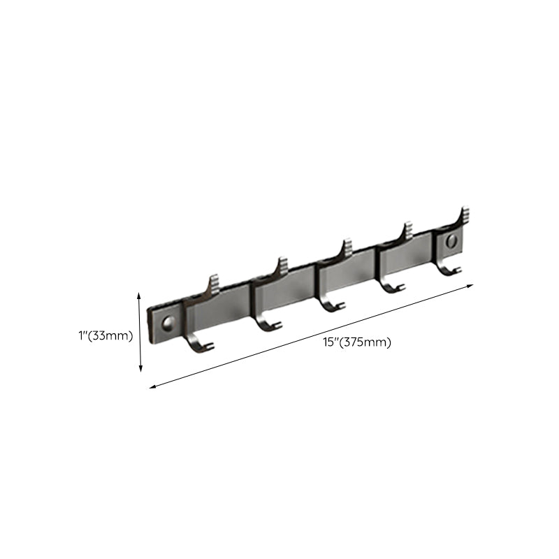 Skorter | Contemporary bathroom accessory set with black finish and bath shelf/towel bar