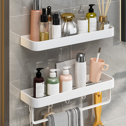 Skorter | Contemporary Bathroom Accessory Set Metal Bathroom Shelf in White