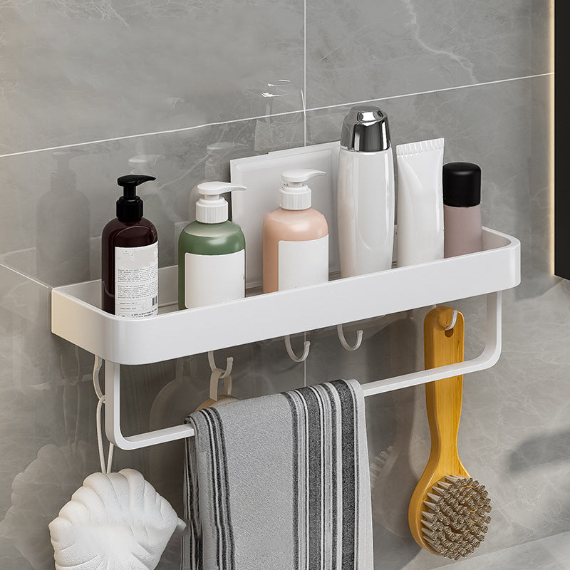 Skorter | Contemporary Bathroom Accessory Set Metal Bathroom Shelf in White