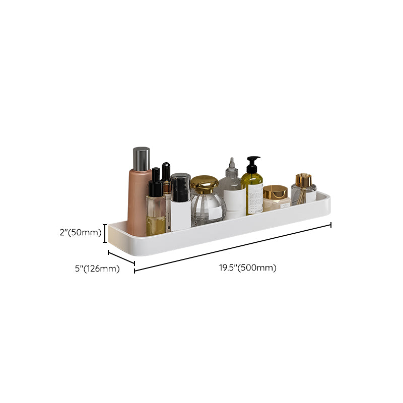 Skorter | Contemporary Bathroom Accessory Set Metal Bathroom Shelf in White