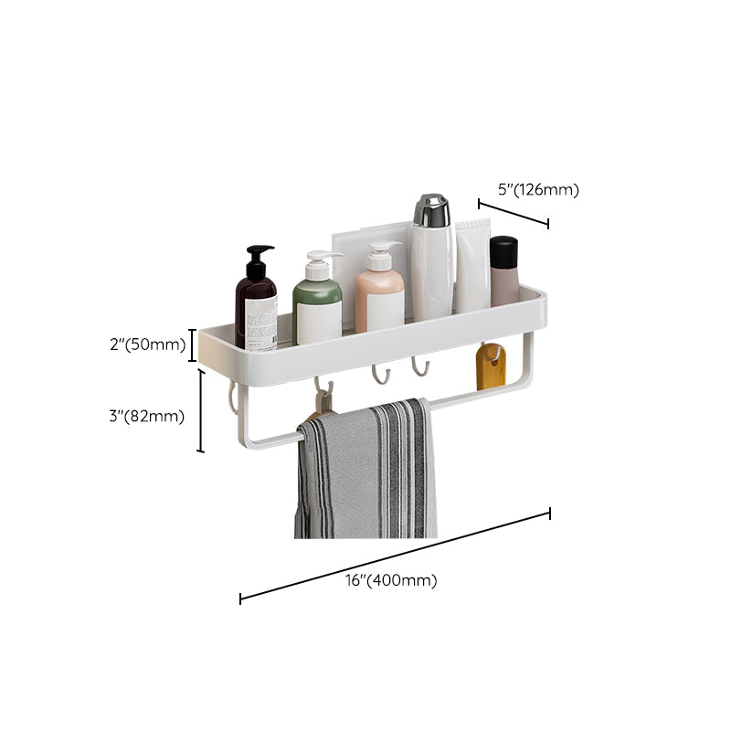 Skorter | Contemporary Bathroom Accessory Set Metal Bathroom Shelf in White