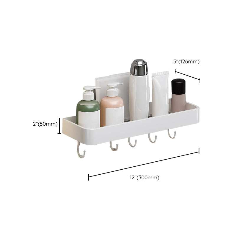 Skorter | Contemporary Bathroom Accessory Set Metal Bathroom Shelf in White