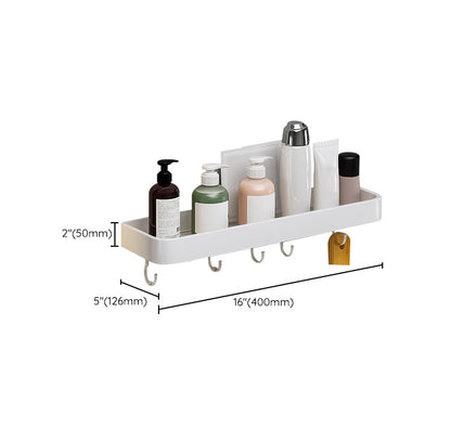 Skorter | Contemporary Bathroom Accessory Set Metal Bathroom Shelf in White