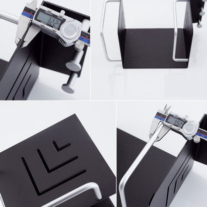 Skorter | Black 6-piece Bathroom Accessory Set Modern Shower Curtain Rod / Bathrobe Hook and Towel Bar