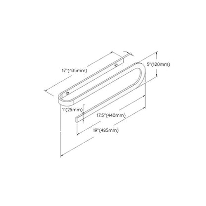 Skorter | Black 6-piece Bathroom Accessory Set Modern Shower Curtain Rod / Bathrobe Hooks and Towel Bar